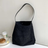Minimalist Süet Tote Omuz Çantası 24